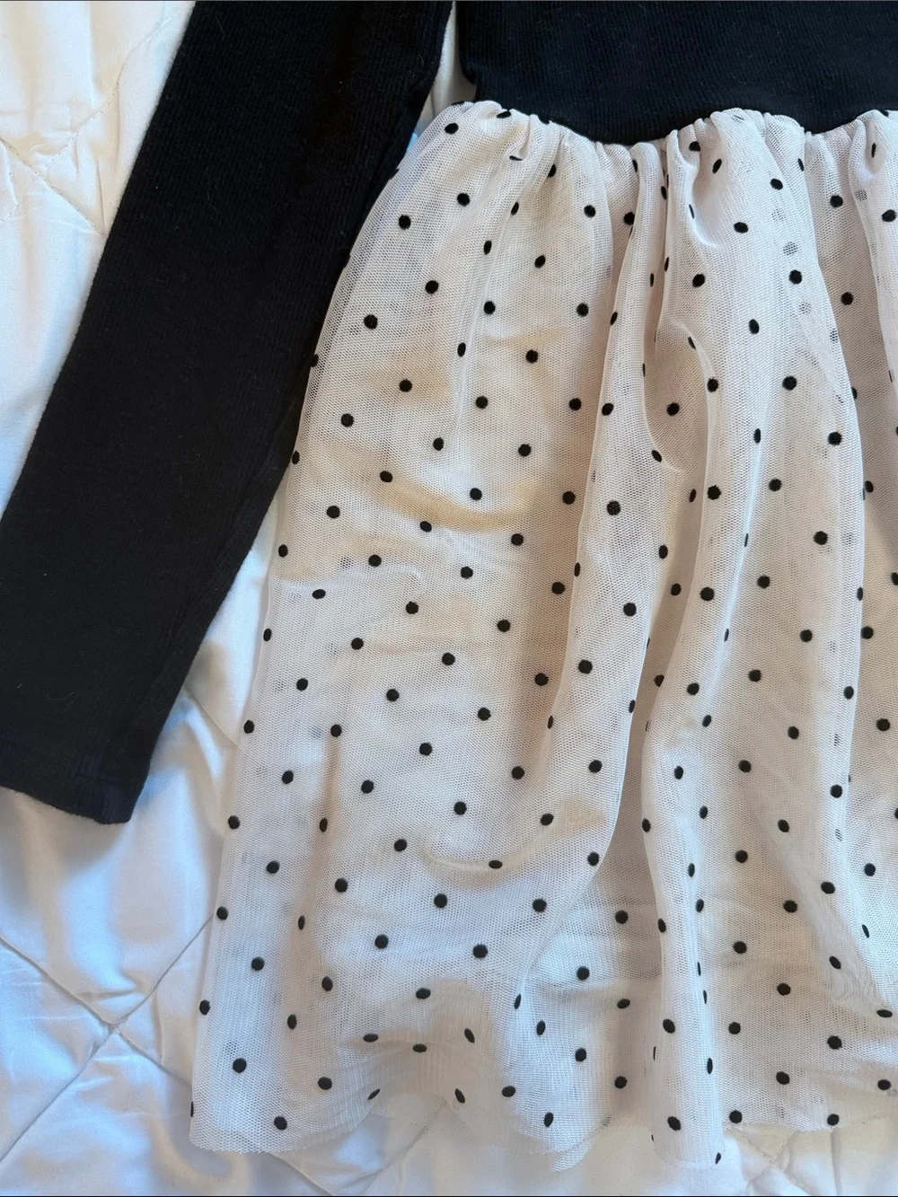 GAP Dress with White Polka Dot Tulle Skirt